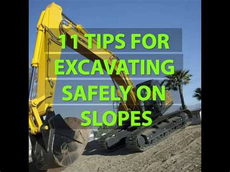 safe operation of mini excavator on slope|how to keep excavators on slopes.